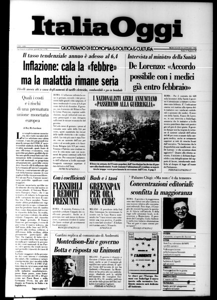 Italia oggi : quotidiano di economia finanza e politica